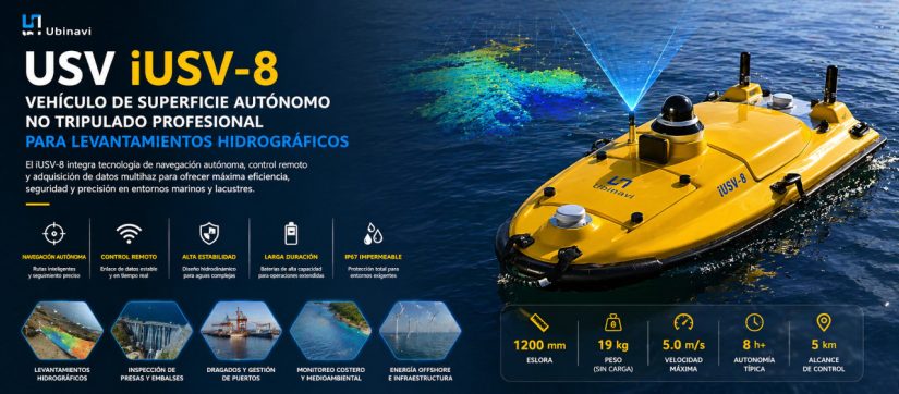 iUSV-8: Vehículo de superficie autónomo para levantamientos hidrográficos